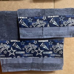 NFL Cowboys new hand towel with matching wash cloth.